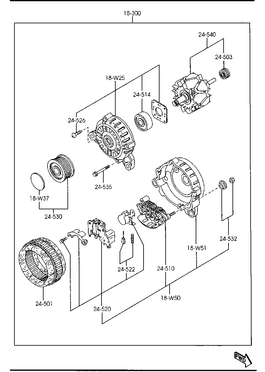 MAZDA RF7J-18-W35 - Ротор, генератор avtolavka.club