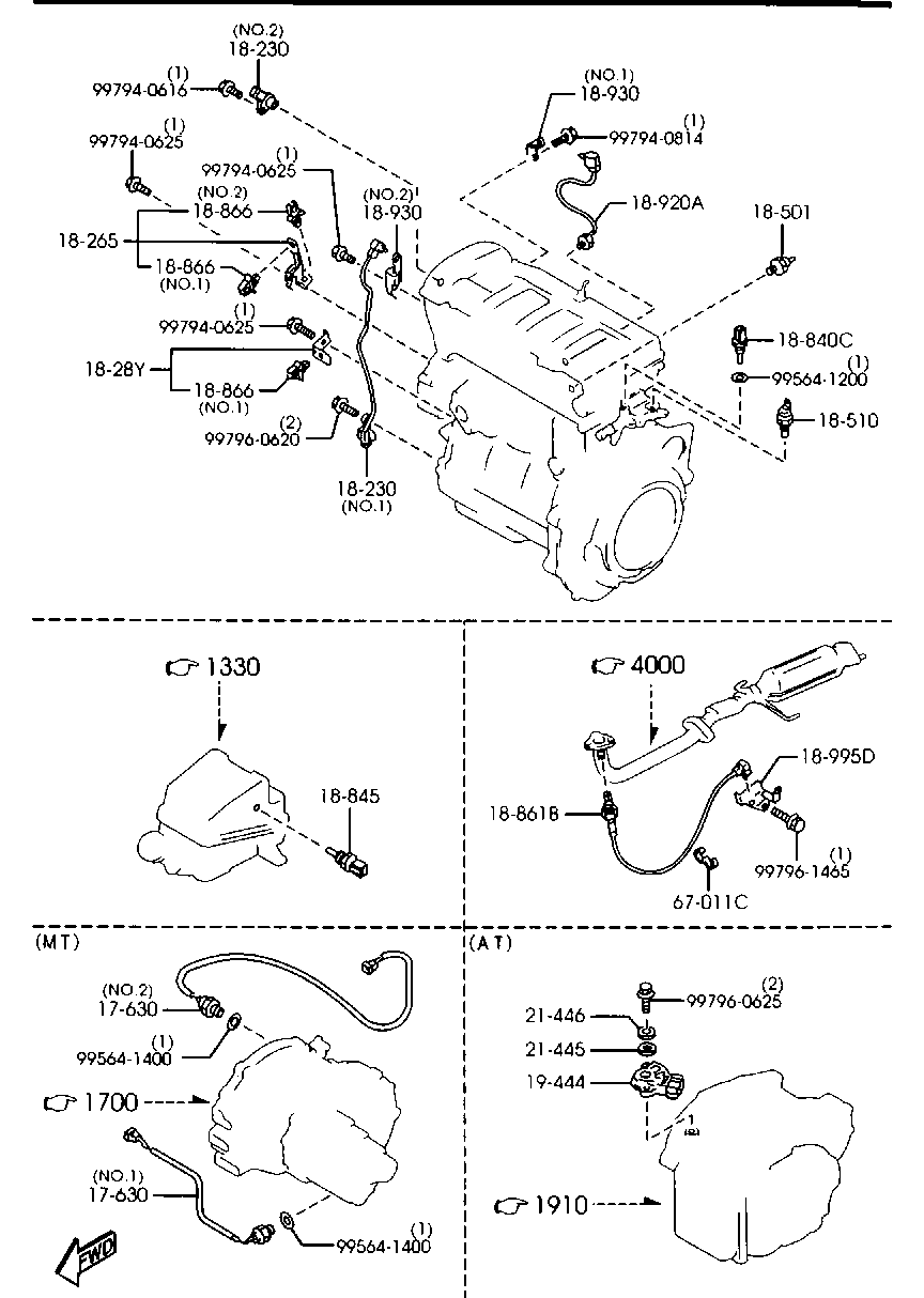 MAZDA FP33-18-861A - Лямбда-зонд, датчик кисню avtolavka.club