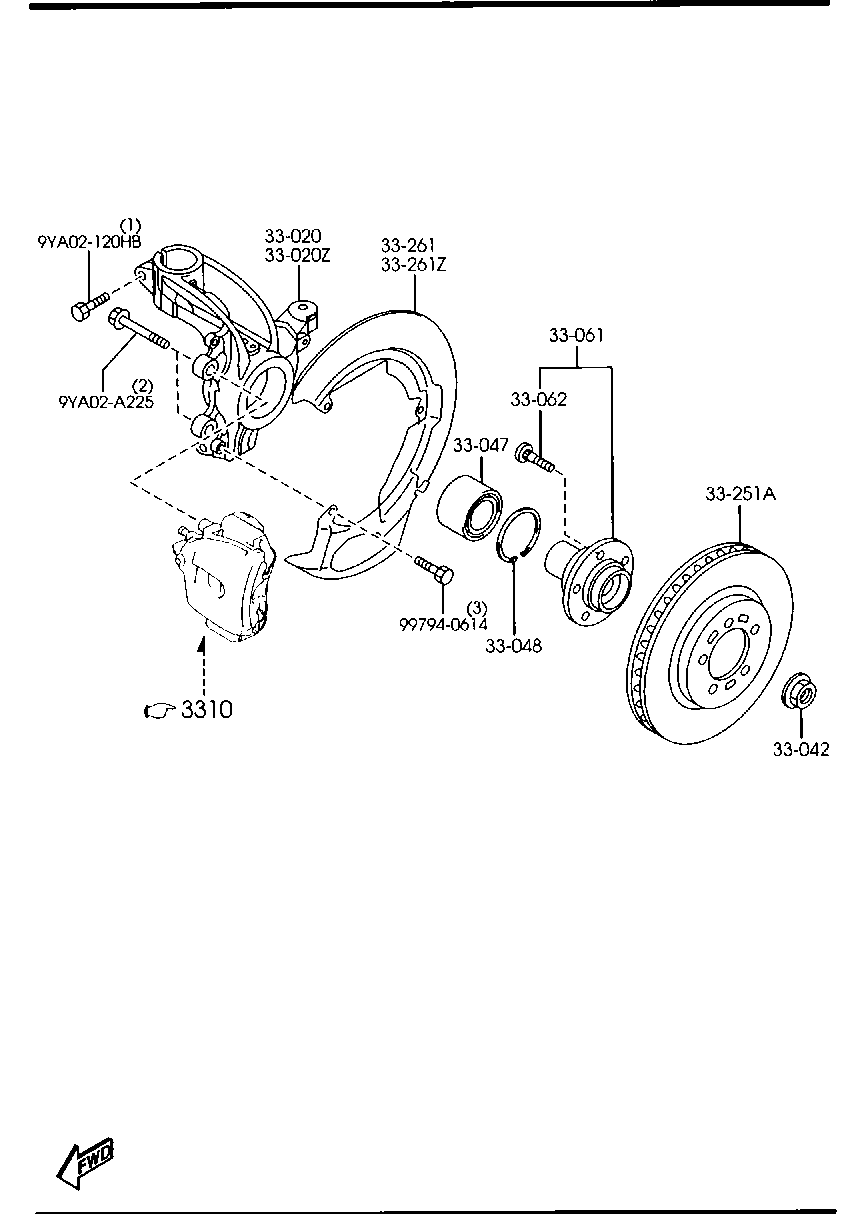 MAZDA C24Y-33-25XC - Гальмівний диск avtolavka.club