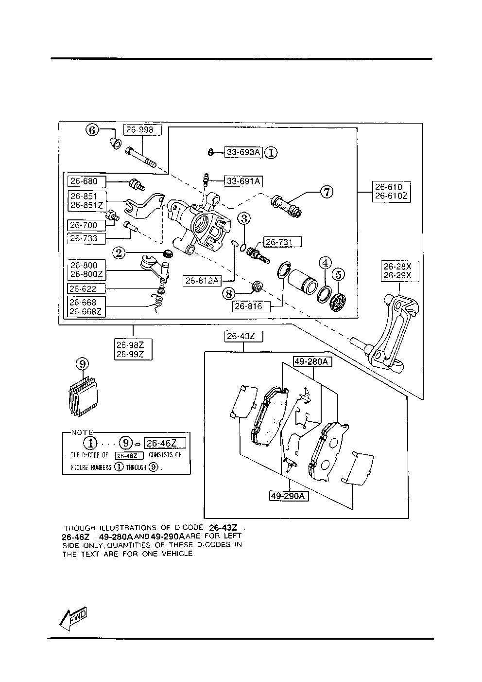 FORD USA G5Y6-26-43ZB - Гальмівні колодки, дискові гальма avtolavka.club