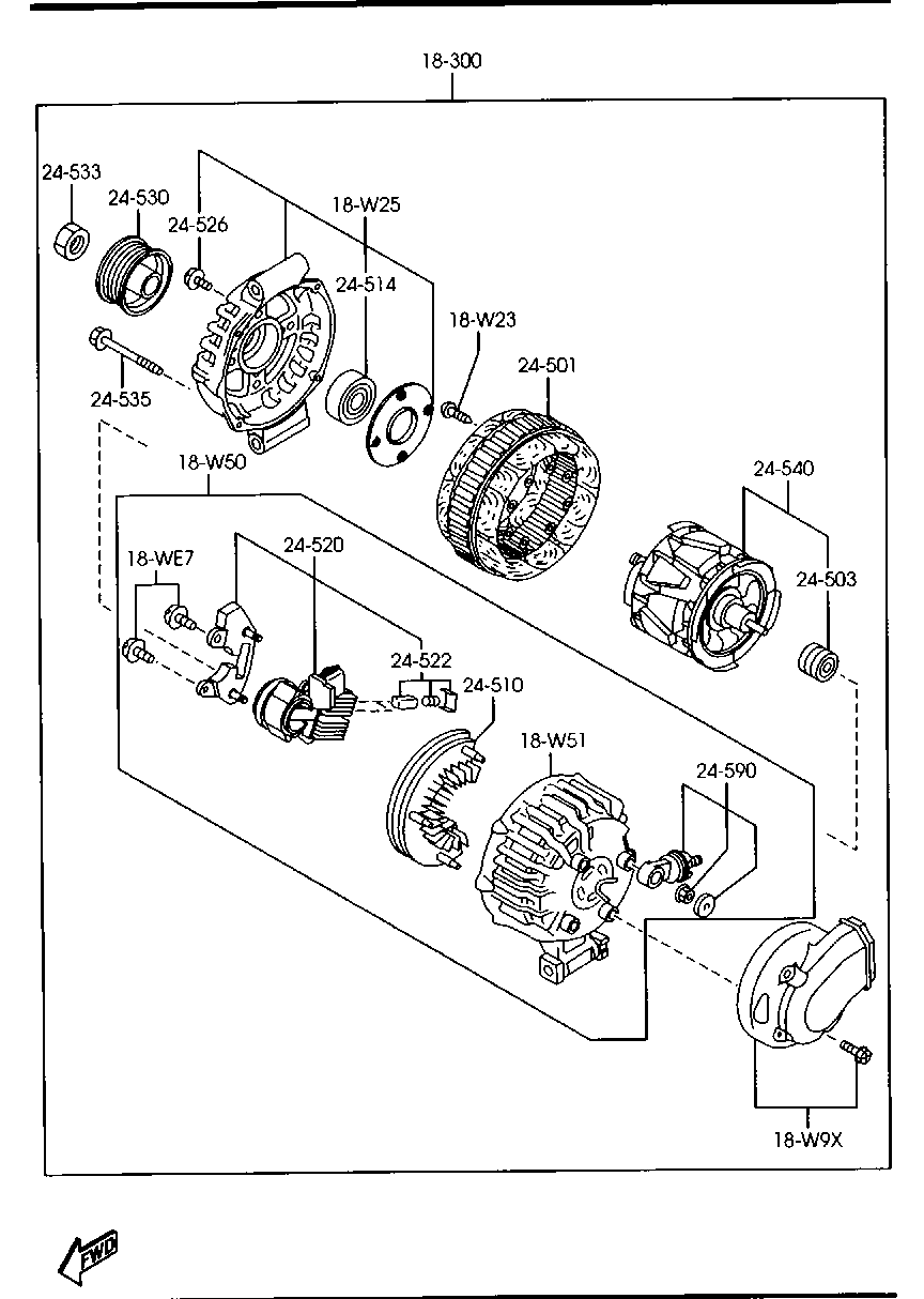 MAZDA L3P9-18-300D - Генератор avtolavka.club