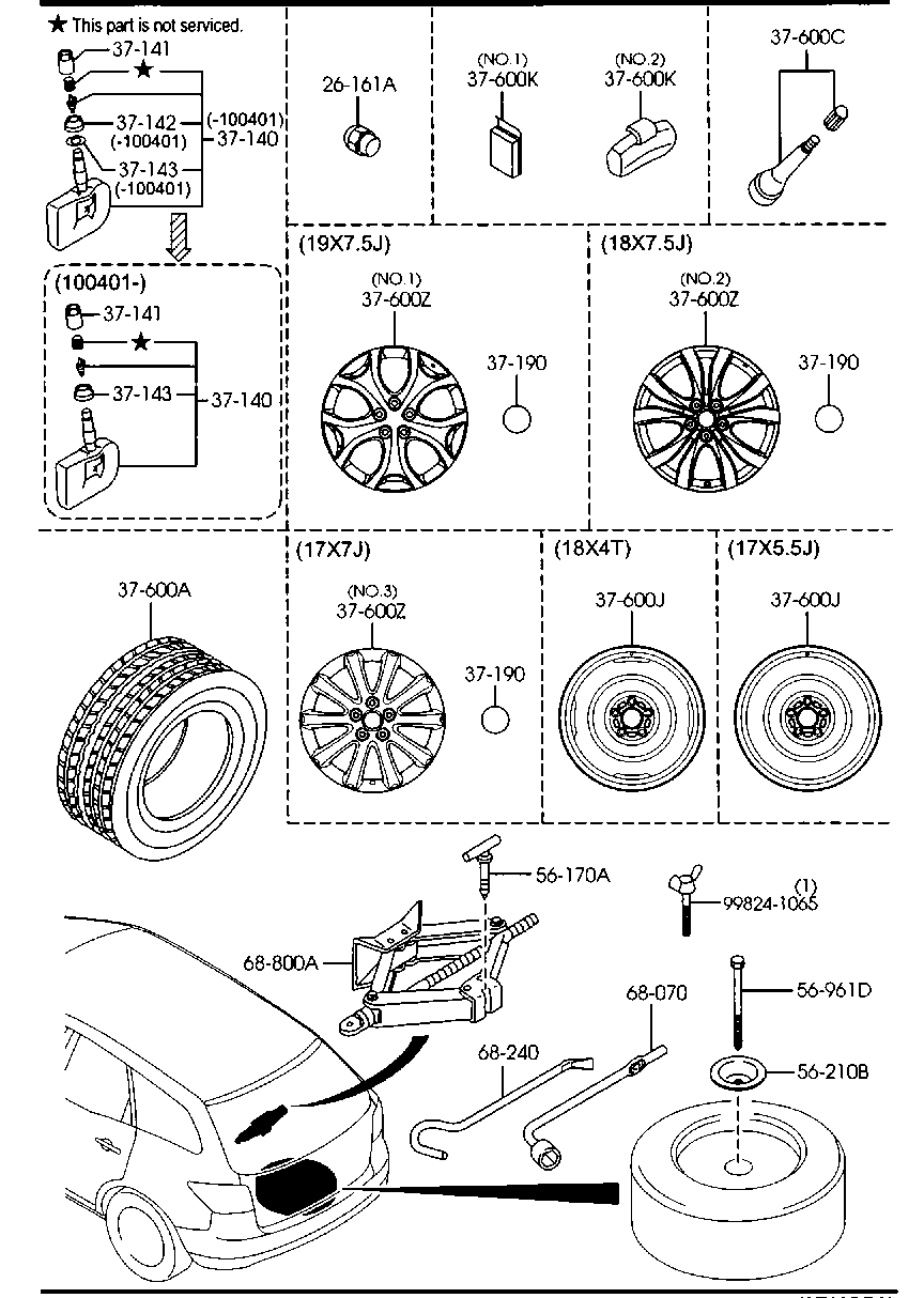 MAZDA B002-37-160B - Гайка кріплення колеса avtolavka.club