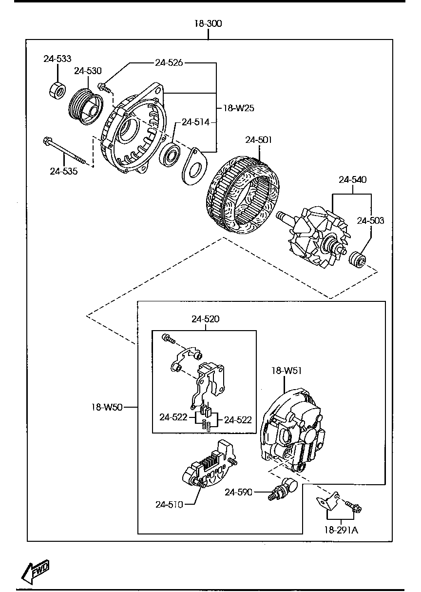 MAZDA ZJ38-18-300 - Генератор avtolavka.club