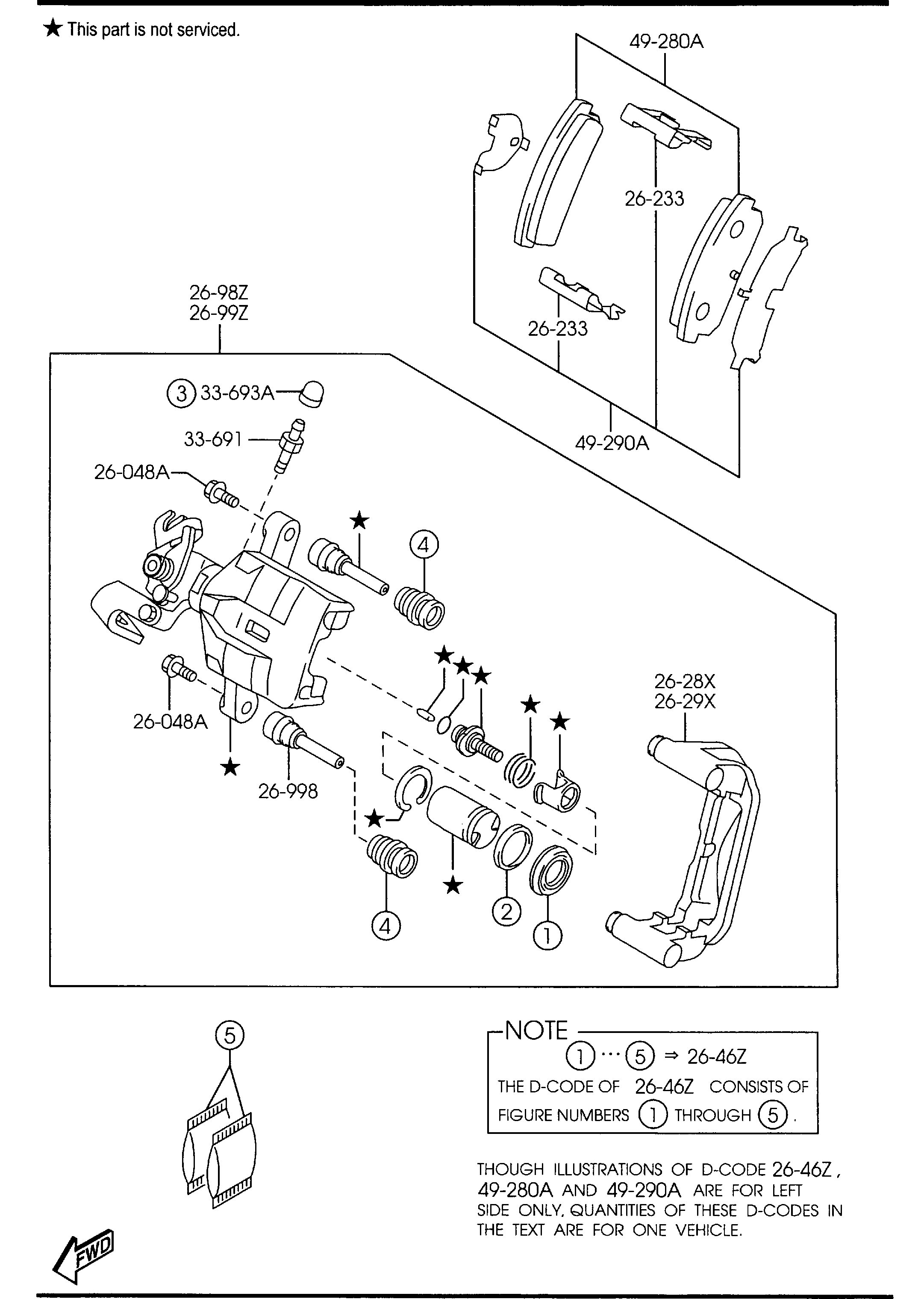 MAZDA GPYA-26-49ZA - Гальмівні колодки, дискові гальма avtolavka.club