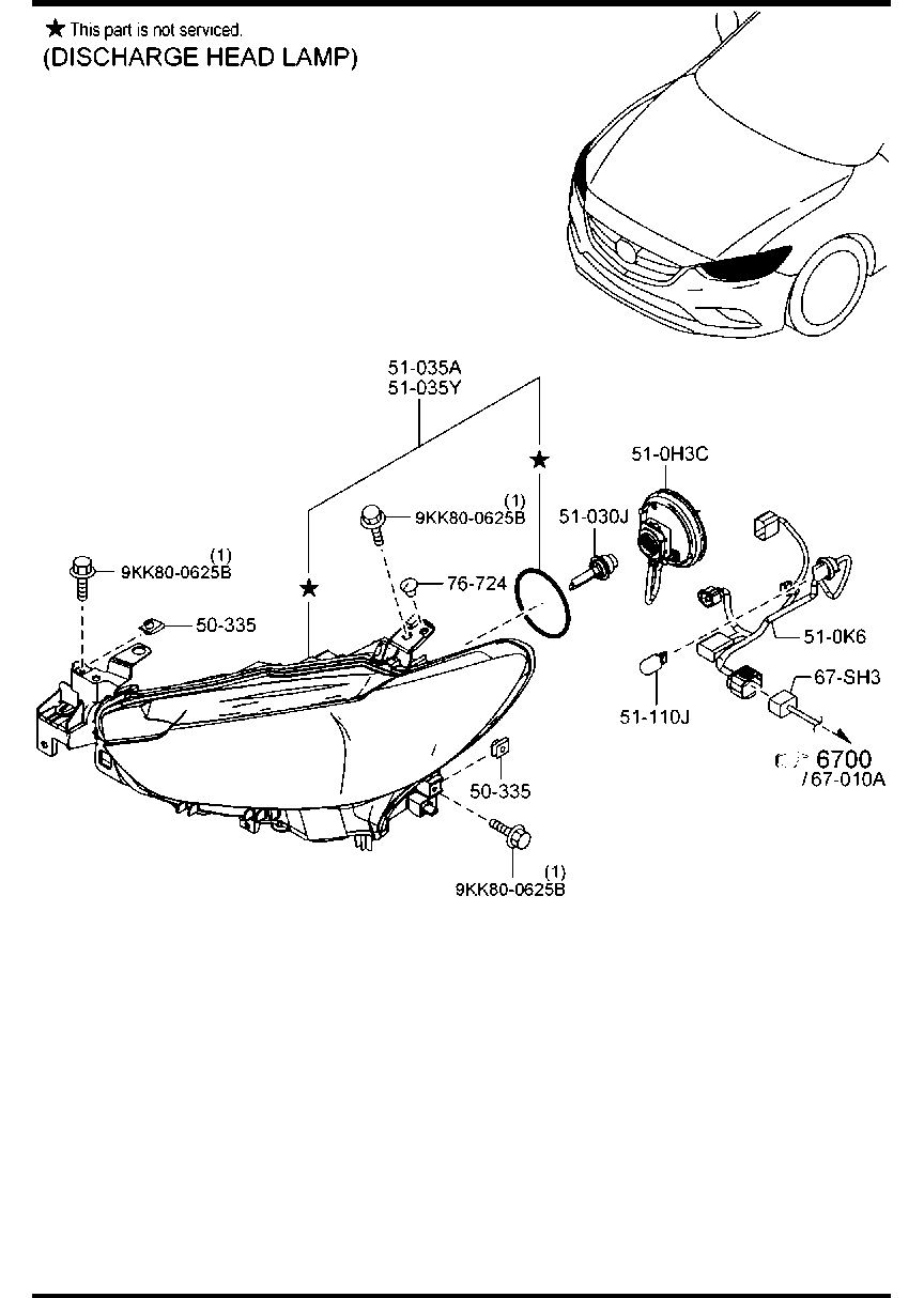 MAZDA GHR4-51-0H3 - Пристрій запалювання, газорозрядна лампа avtolavka.club