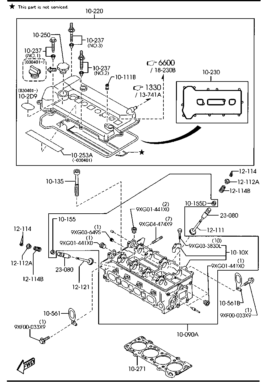 FORD LF02-10-271 - Прокладка, головка циліндра avtolavka.club