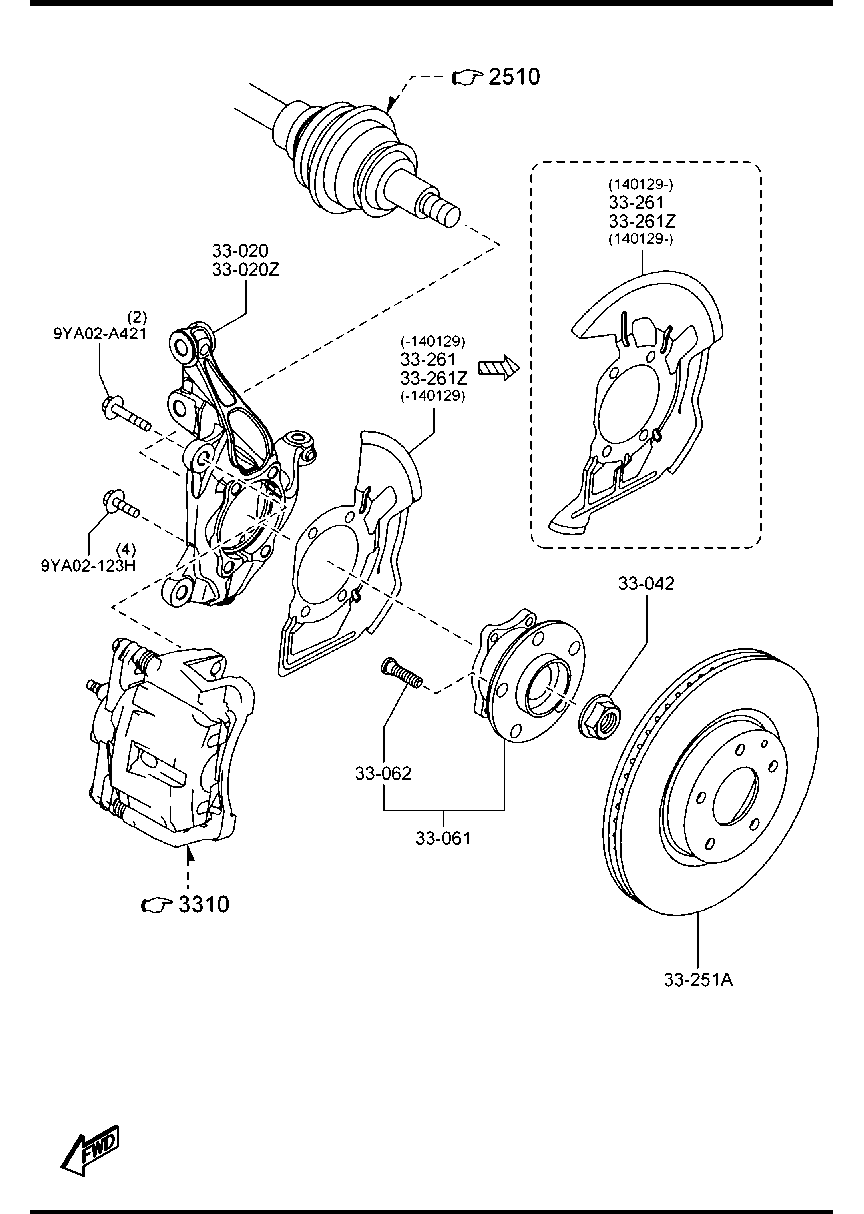 MAZDA KD45-33-251 - Гальмівний диск avtolavka.club