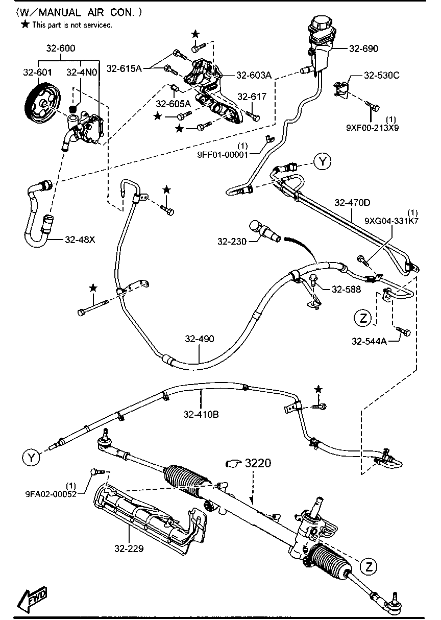 MAZDA DD59-32-600 - Гідравлічний насос, рульове управління, ГУР avtolavka.club