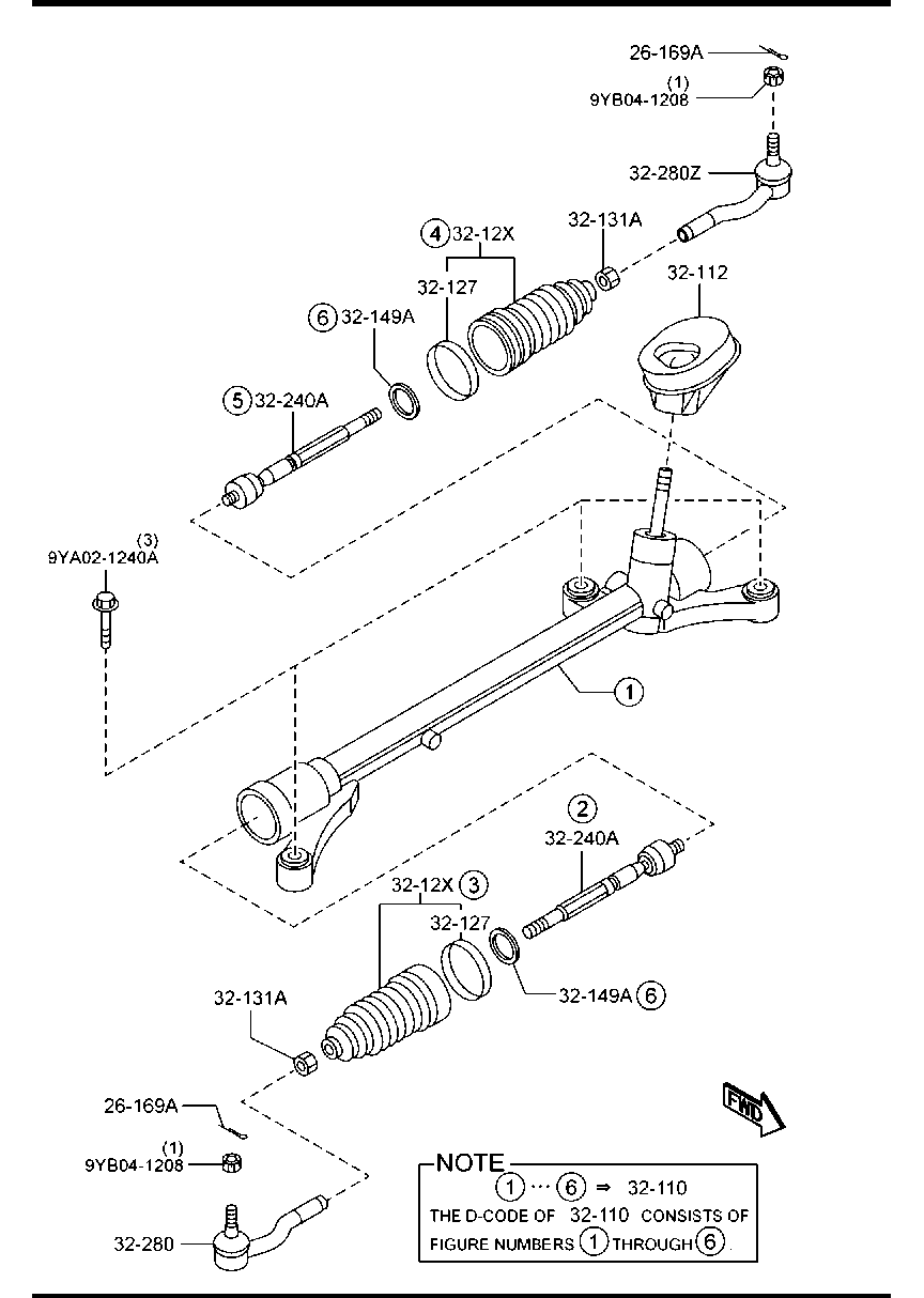 Suzuki D653-32-240 - Осьовий шарнір, рульова тяга avtolavka.club