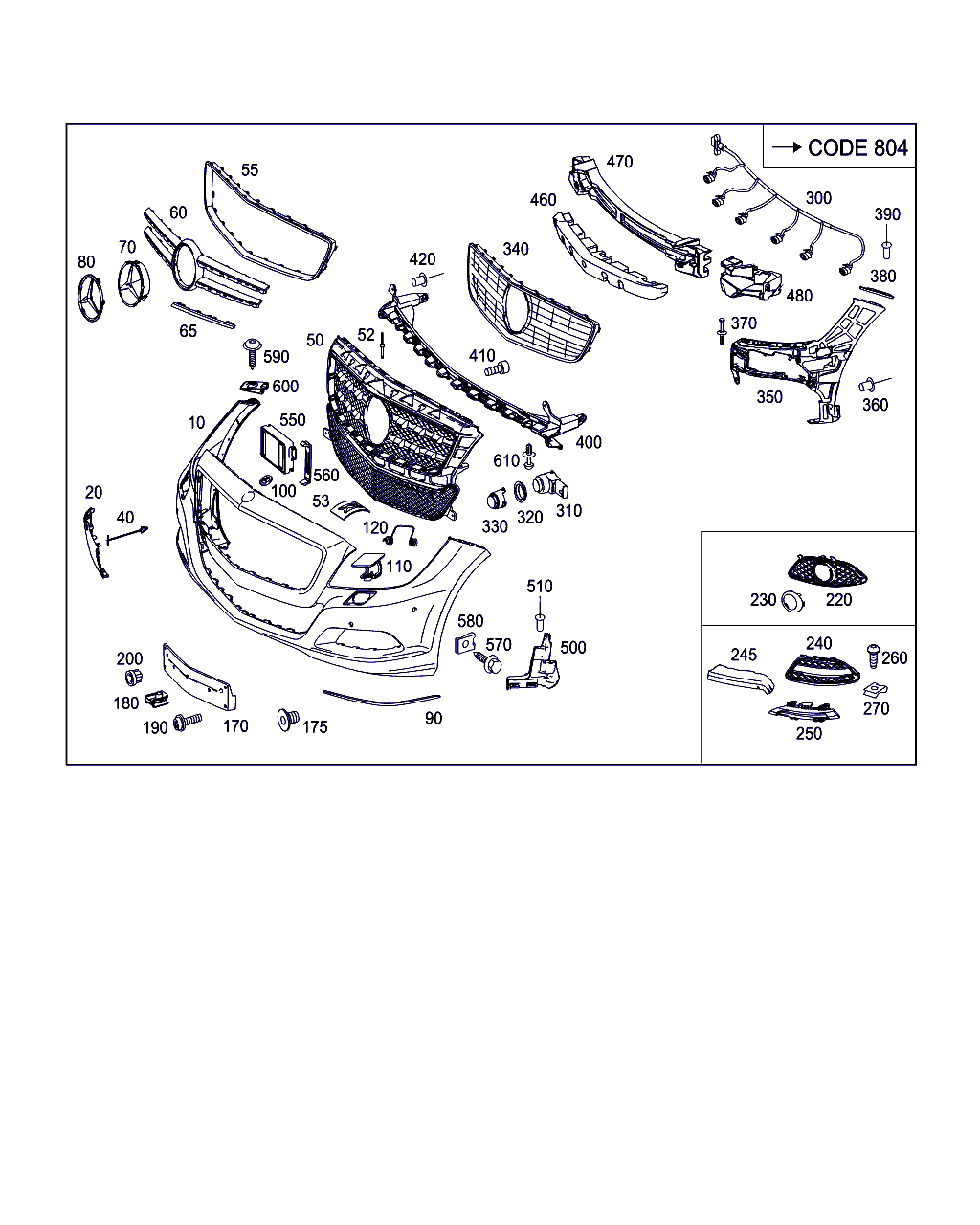 Mercedes-Benz A 218 885 00 23 - Облицювання / захисна накладка, облицювання радіатора avtolavka.club