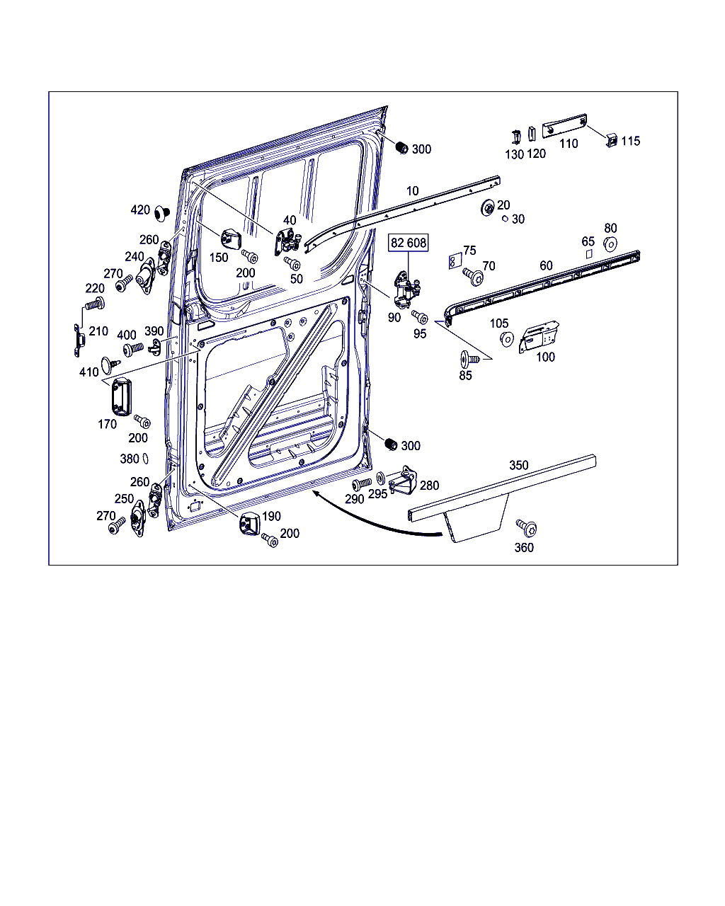 Mercedes-Benz A 906 760 01 47 - Напрямна ролика, зсувні двері avtolavka.club