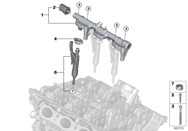 BMW 13 53 8 643 665 - Датчик, тиск подачі палива avtolavka.club