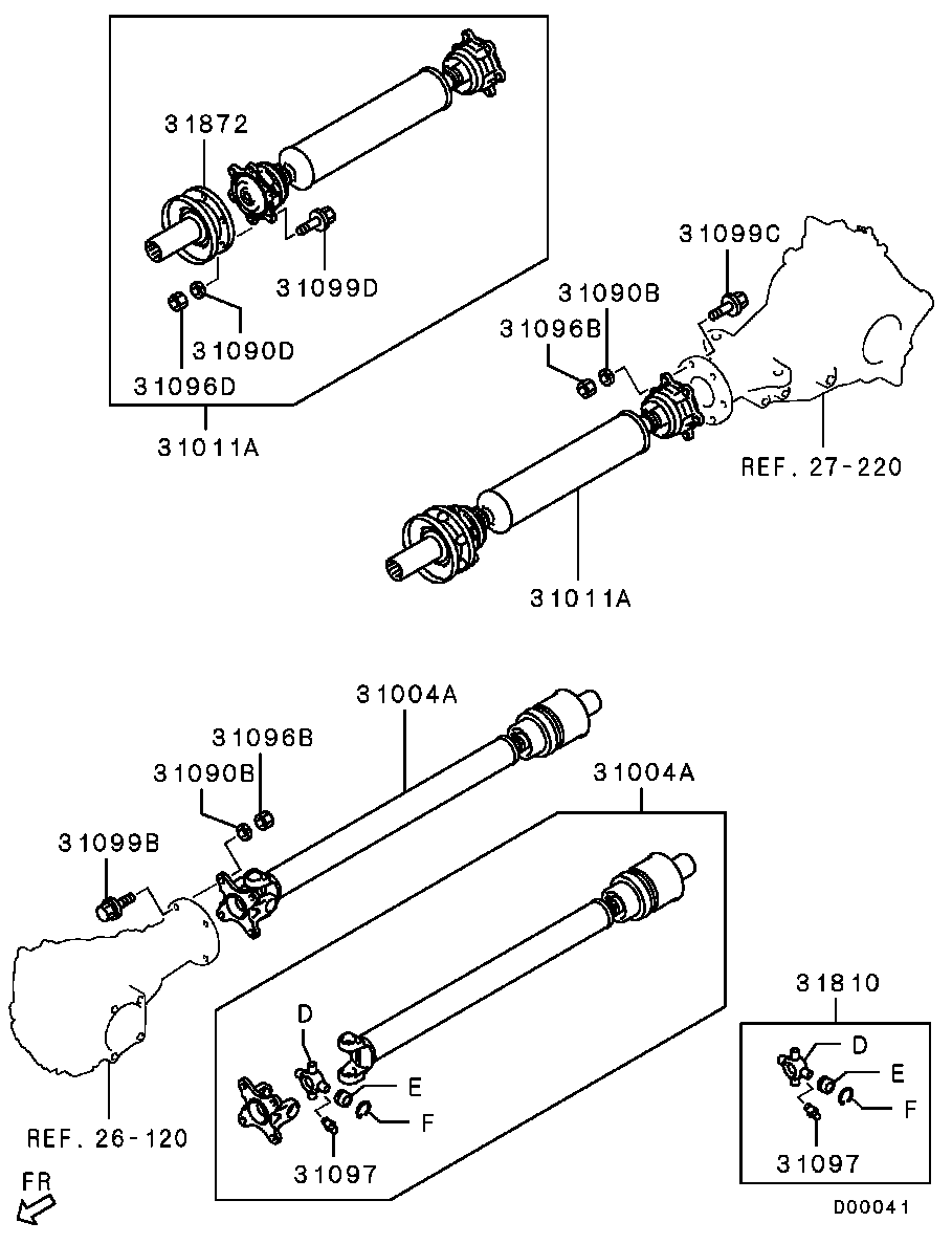 Mitsubishi MR580388 - Карданний шарнір з хрестовиною avtolavka.club