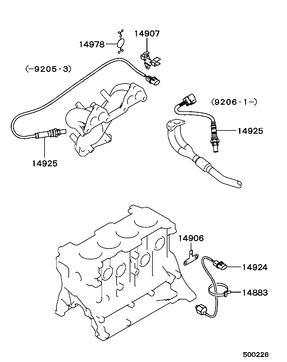 Mitsubishi MD 147 878 - Лямбда-зонд, датчик кисню avtolavka.club