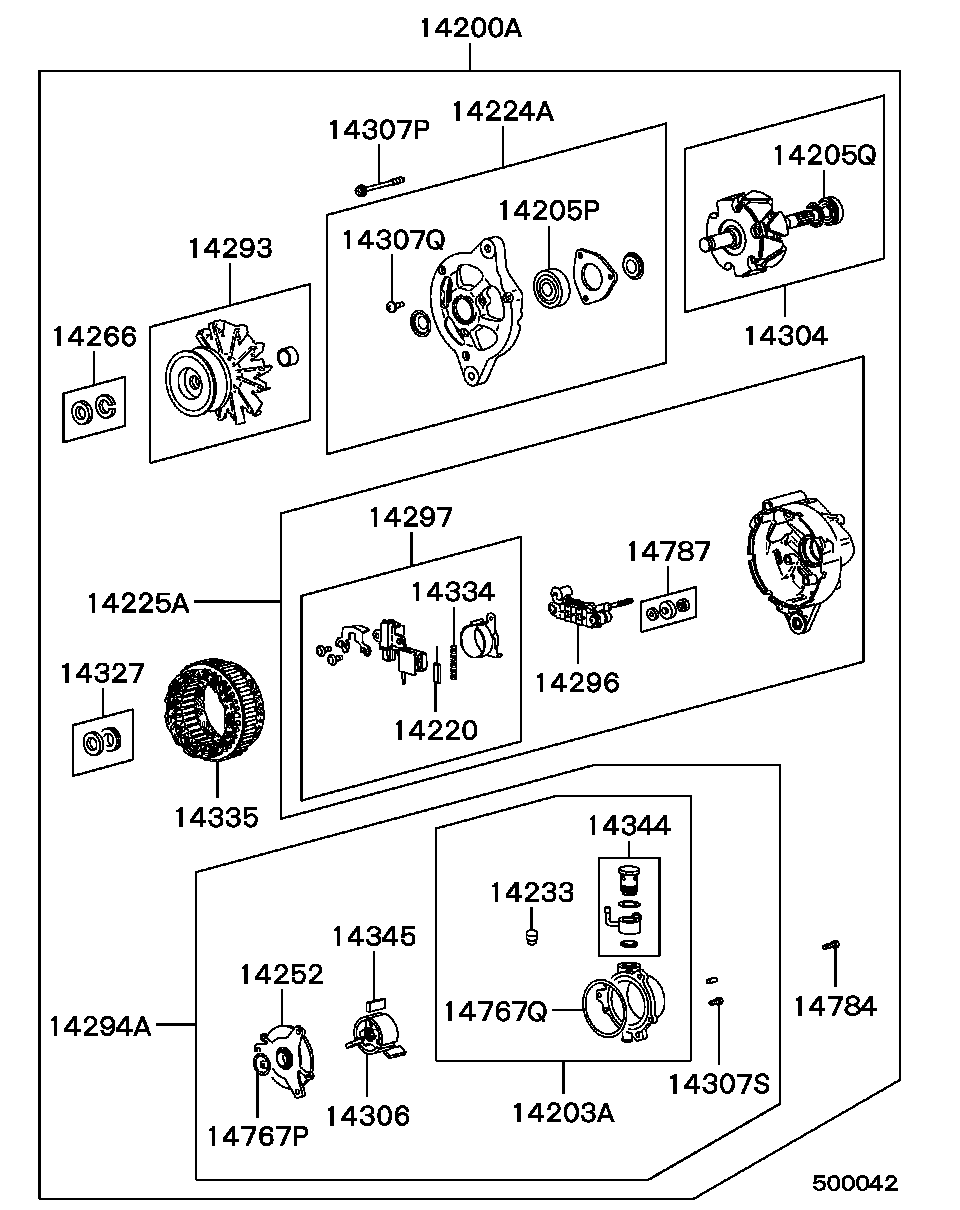 Mitsubishi MD611479 - Випрямляч, генератор avtolavka.club