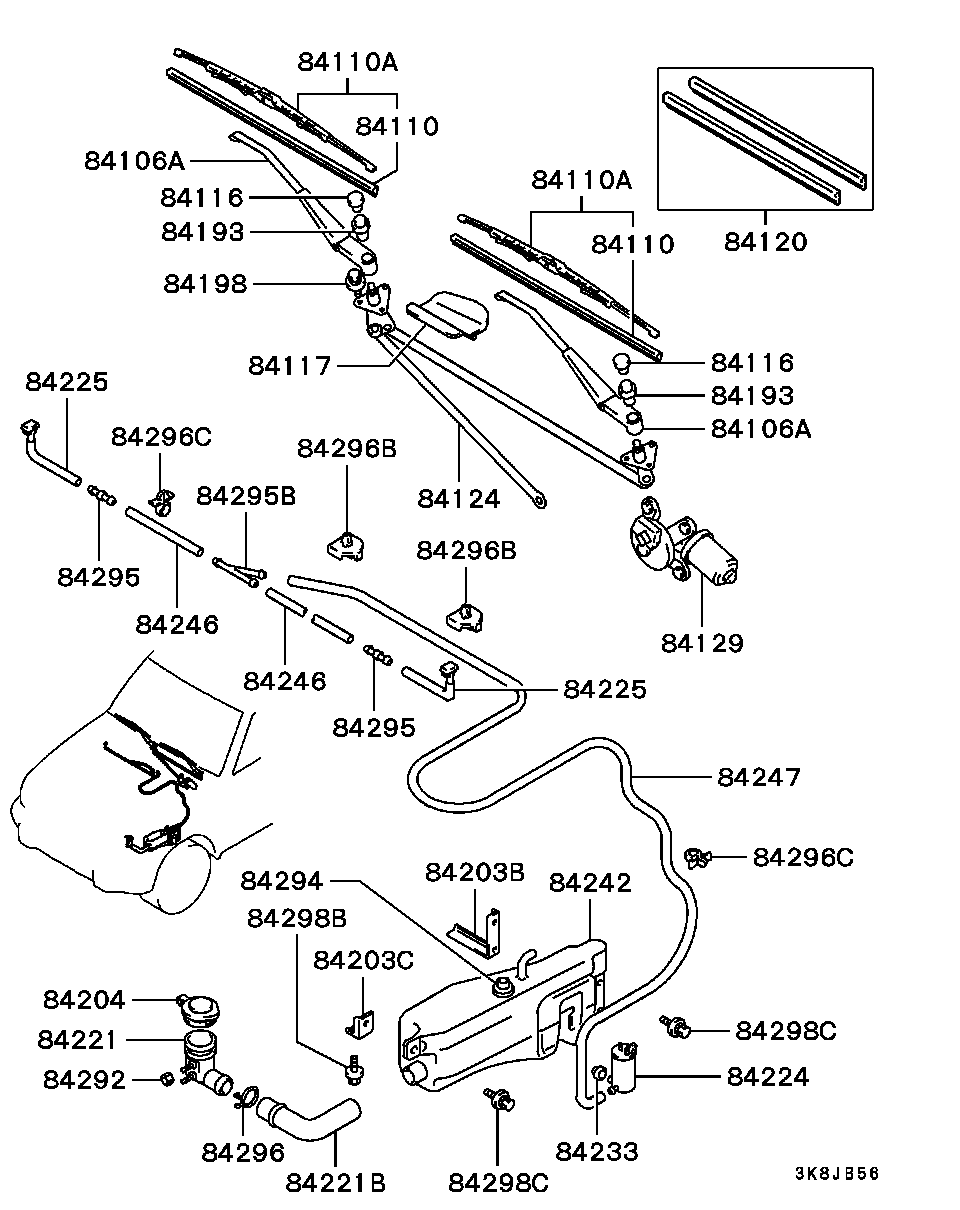 Mitsubishi MB683949 - Щітка склоочисника avtolavka.club