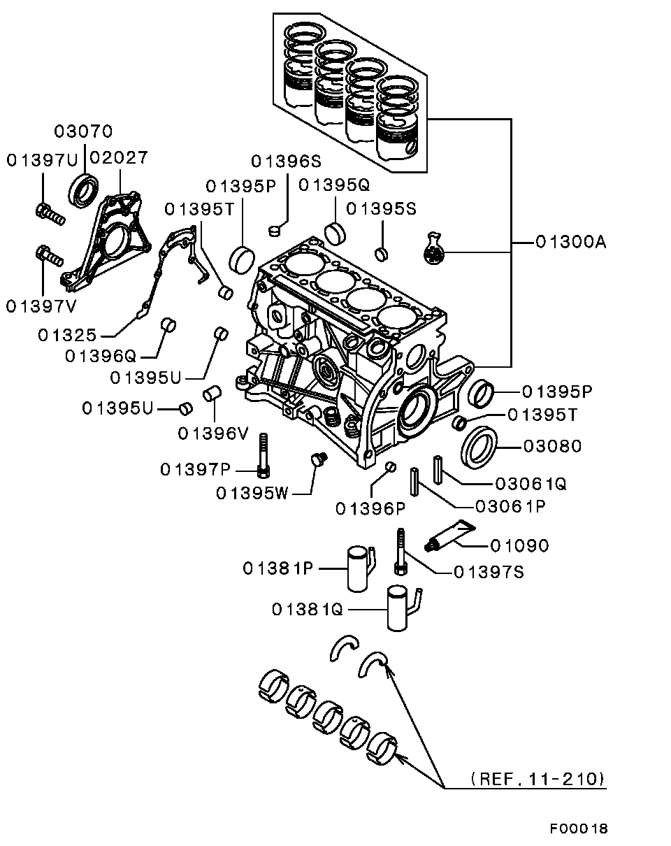 Mitsubishi M862835 - Ущільнене кільце, колінчастий вал avtolavka.club