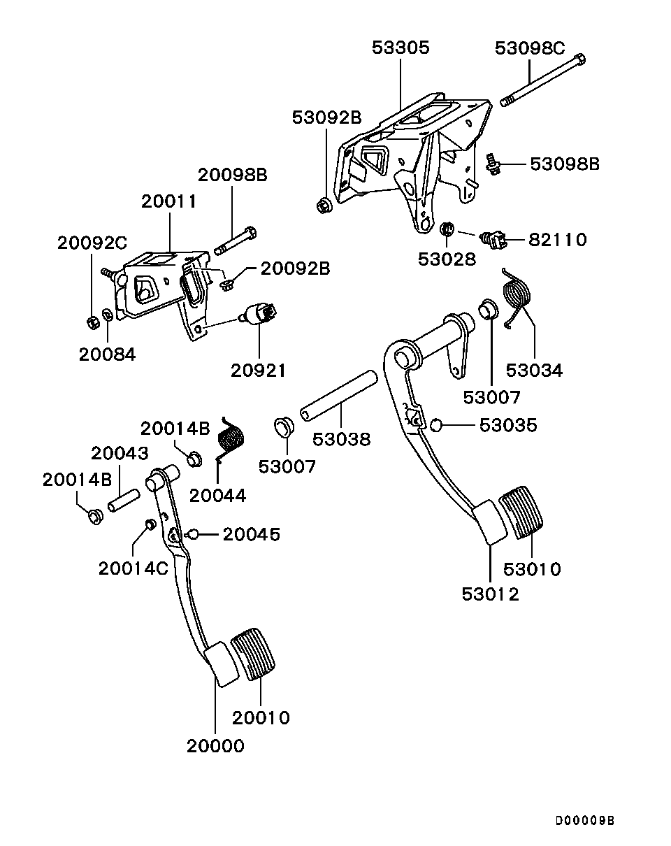 Mitsubishi MB953384 - Вимикач ліхтаря сигналу гальмування avtolavka.club