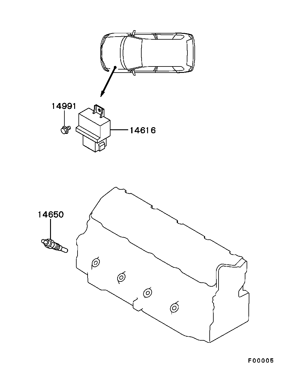 Mitsubishi M 883 828 - Свічка розжарювання avtolavka.club