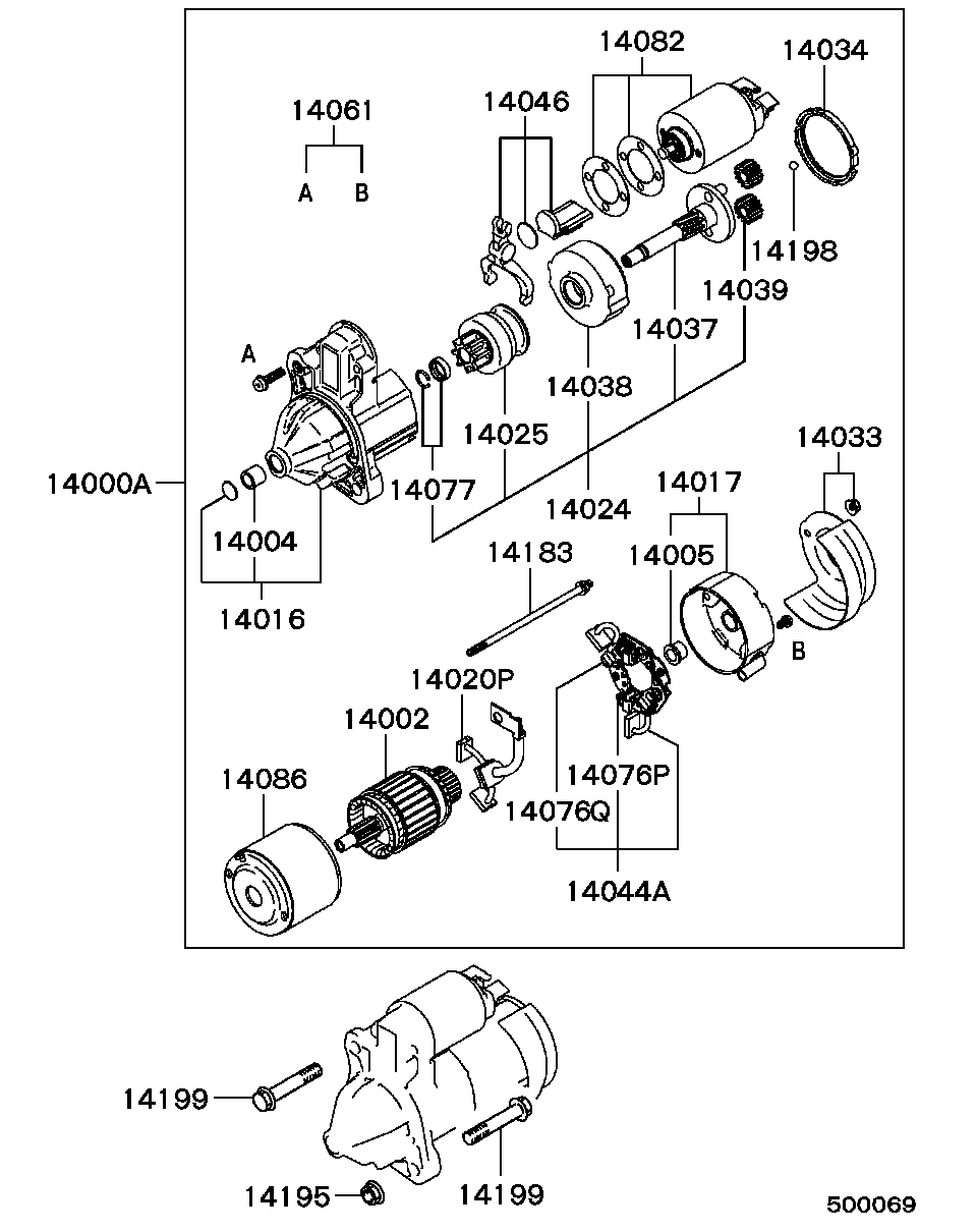 Mitsubishi MD188720 - Стартер avtolavka.club