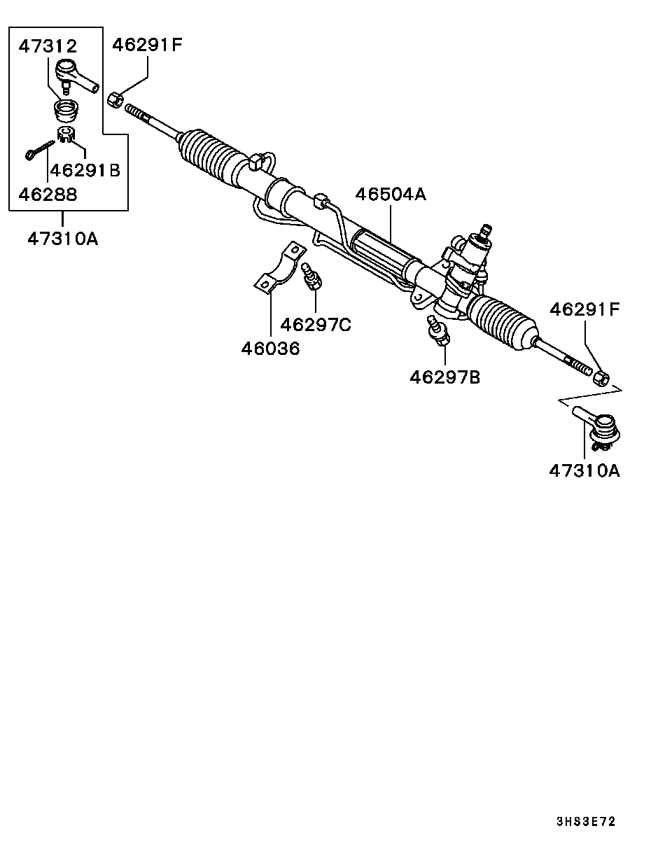 Mitsubishi MR369706 - Рульовий механізм, рейка avtolavka.club