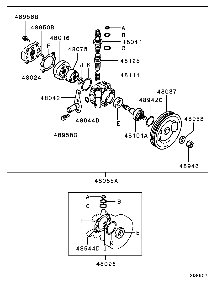 Mitsubishi MR448507 - Гідравлічний насос, рульове управління, ГУР avtolavka.club