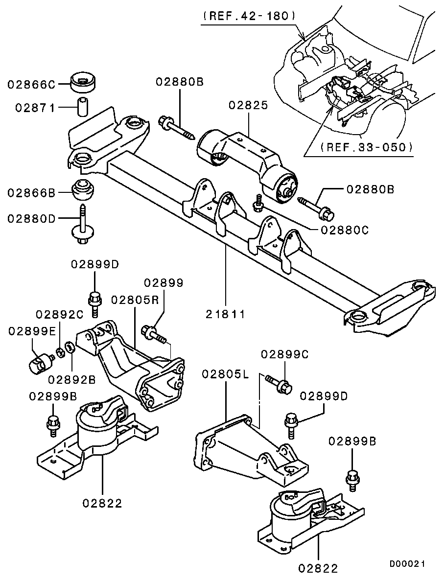 Mitsubishi MR132701 - Втулка, балка мосту avtolavka.club