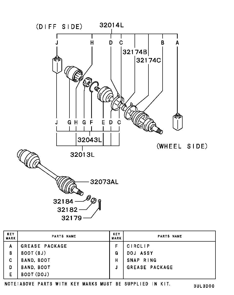 Mitsubishi MR470233 - Пильник, приводний вал avtolavka.club