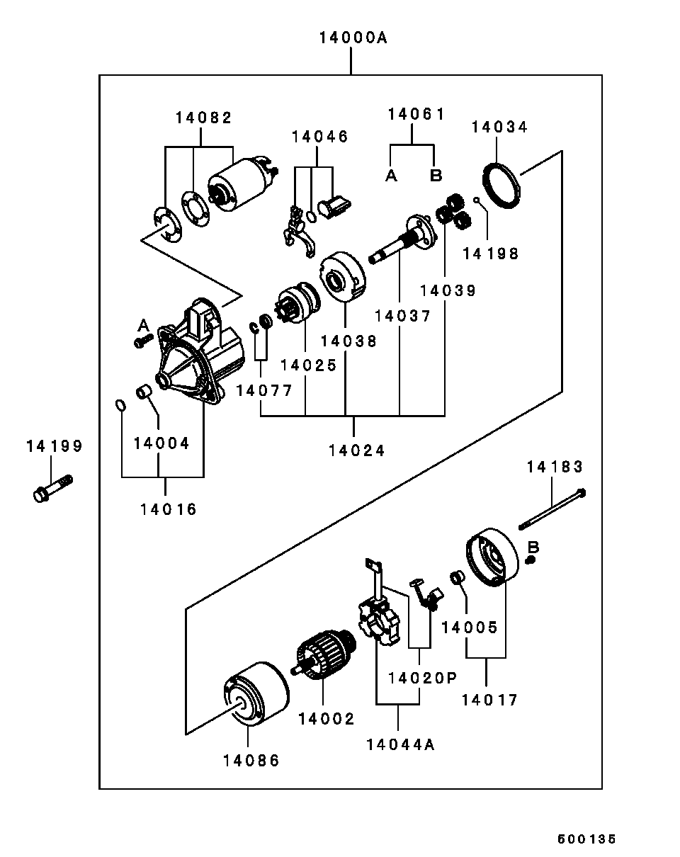 Mitsubishi MD619101 - Тягове реле, стартер avtolavka.club