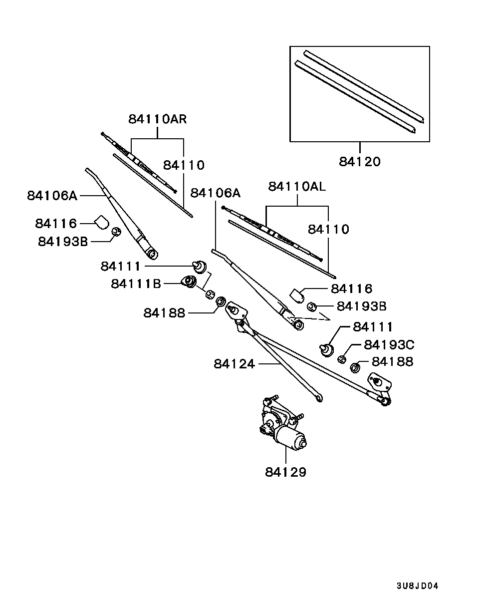 Mitsubishi MR416649 - Щітка склоочисника avtolavka.club