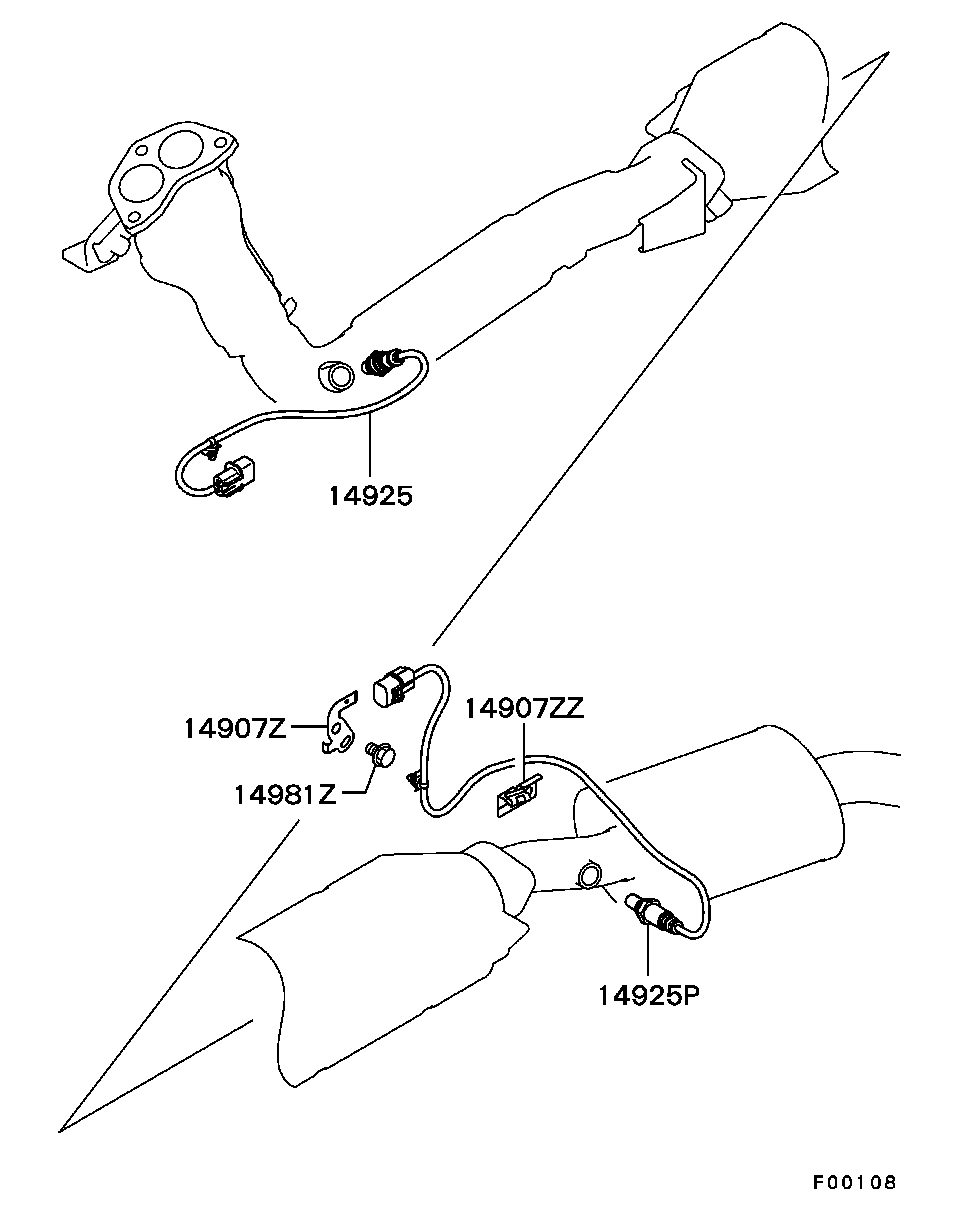 Mitsubishi MR507848 - Лямбда-зонд, датчик кисню avtolavka.club