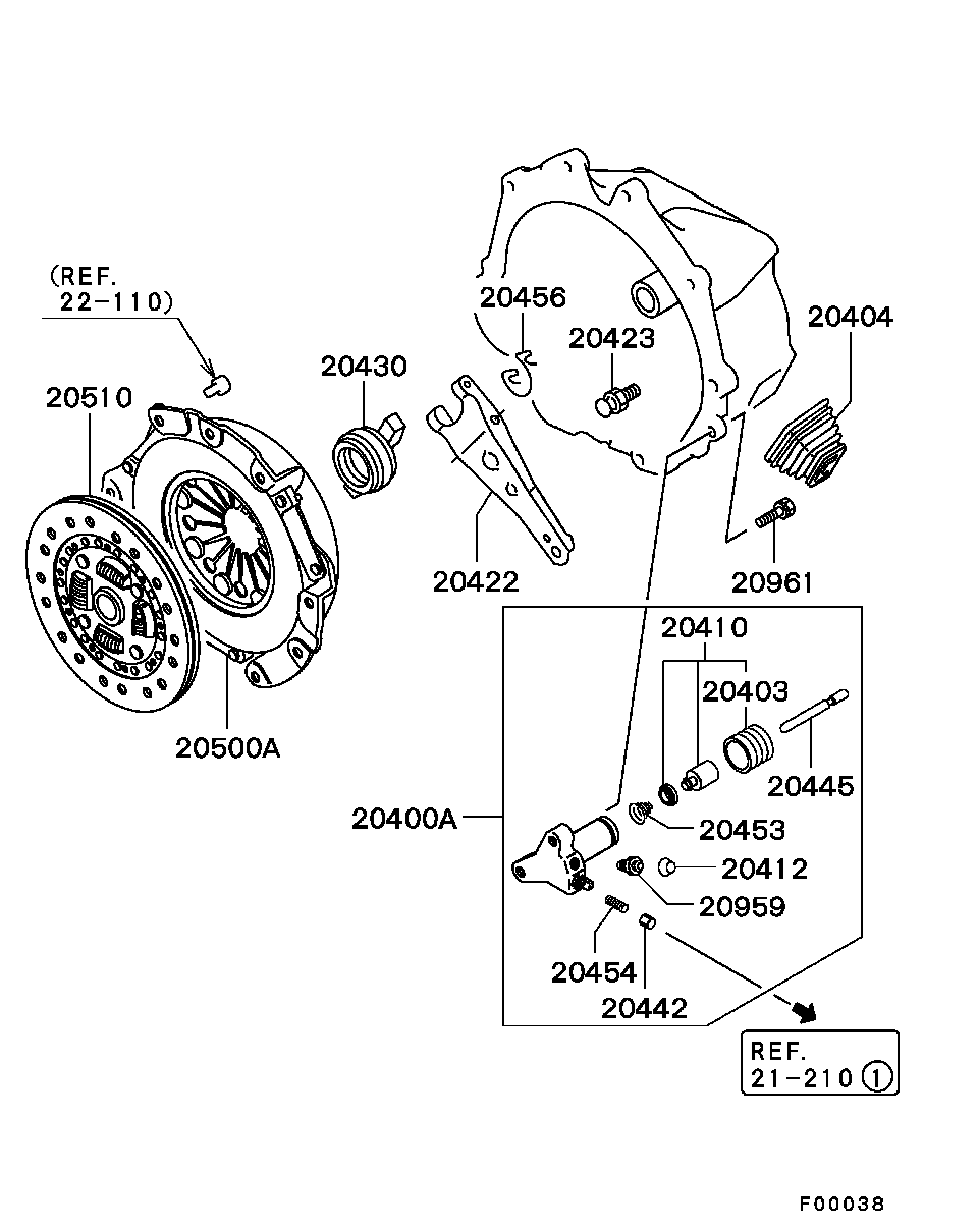 Mitsubishi MR222261 - Нажимной диск зчеплення avtolavka.club