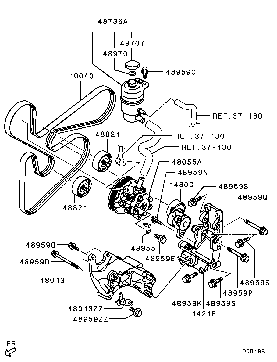 Mitsubishi 4451A114 - Поліклиновий ремінь avtolavka.club