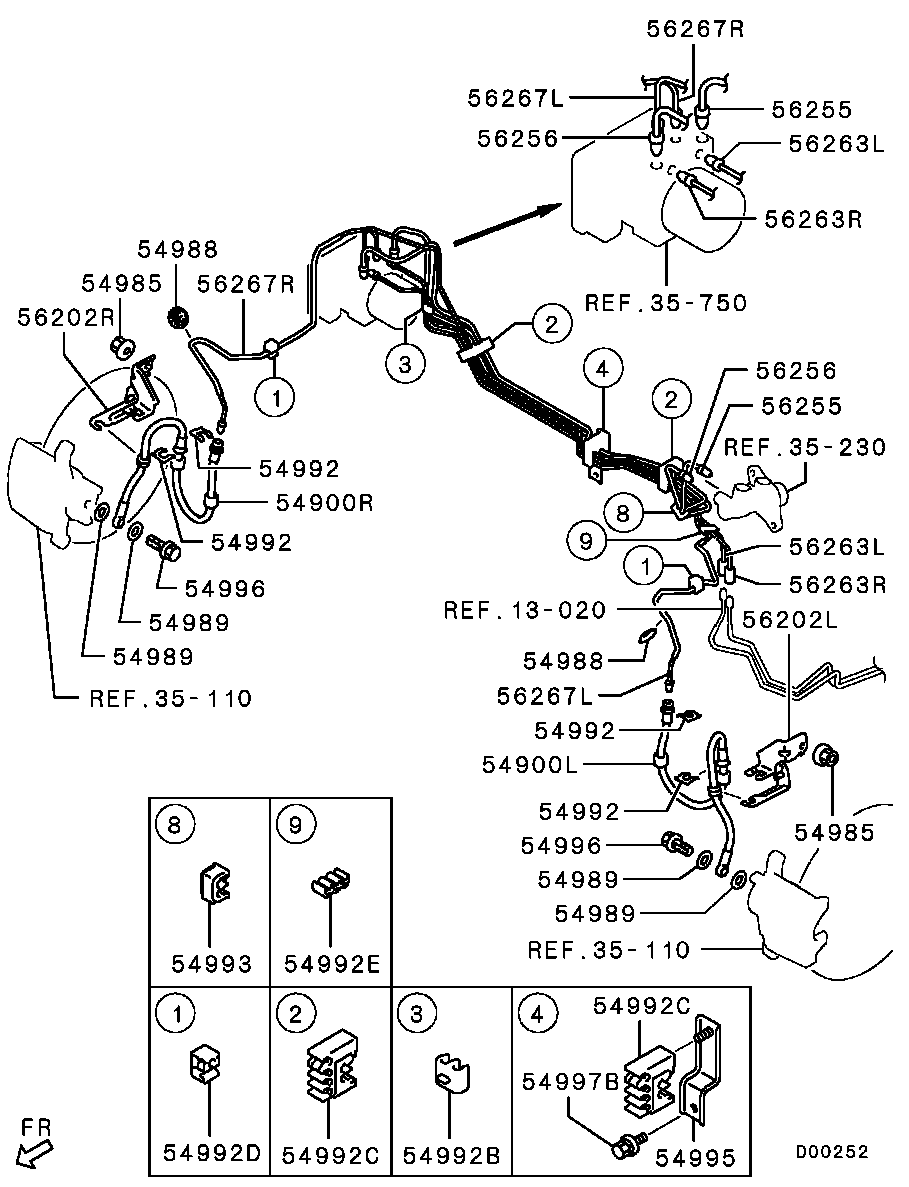 Mitsubishi 4650A530 - Гальмівний шланг avtolavka.club