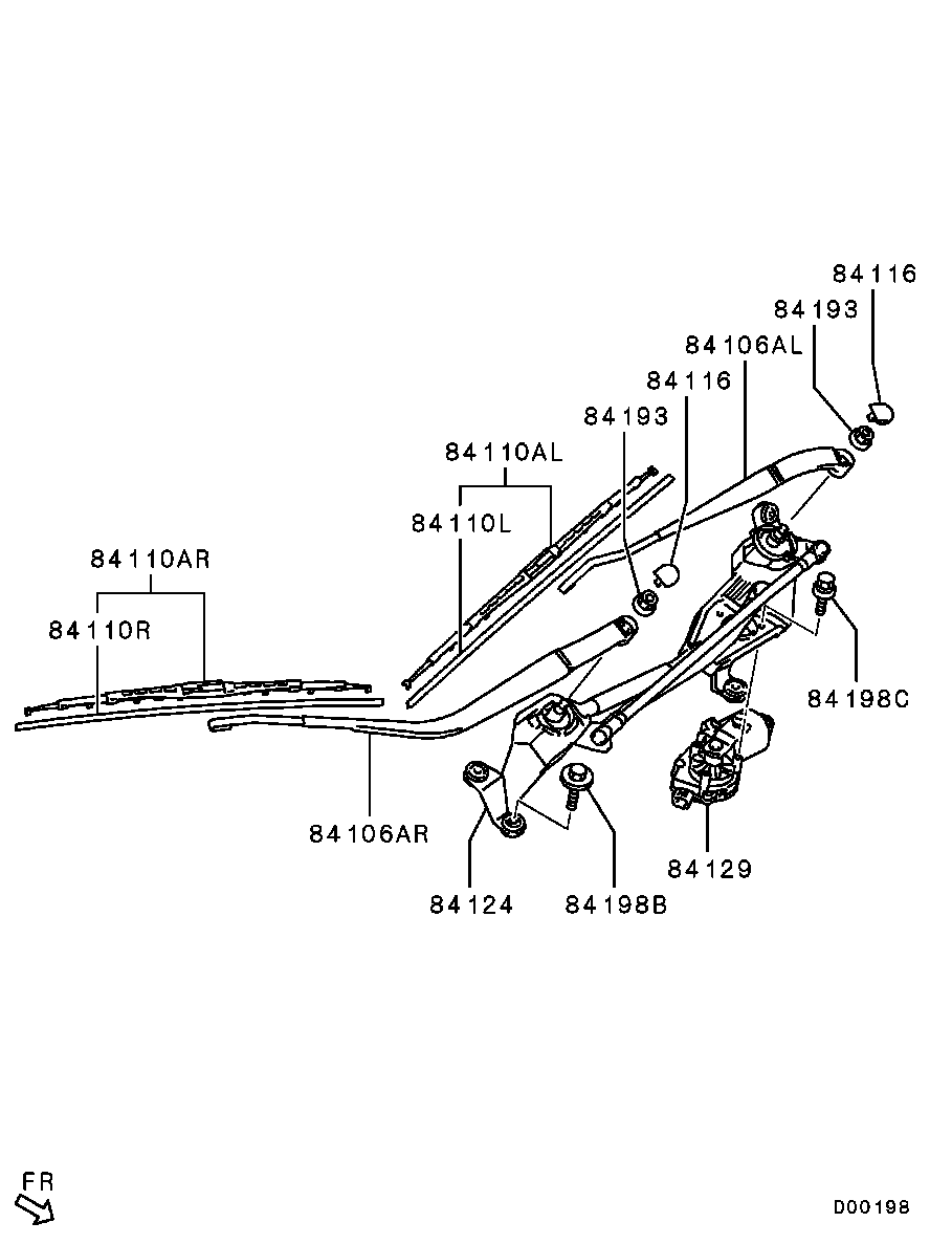 Mitsubishi 8250A648 - Щітка склоочисника avtolavka.club