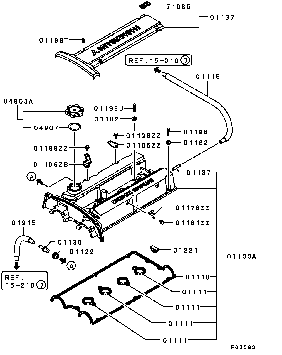 Mitsubishi MD340535 - Комплект прокладок, кришка головки циліндра avtolavka.club