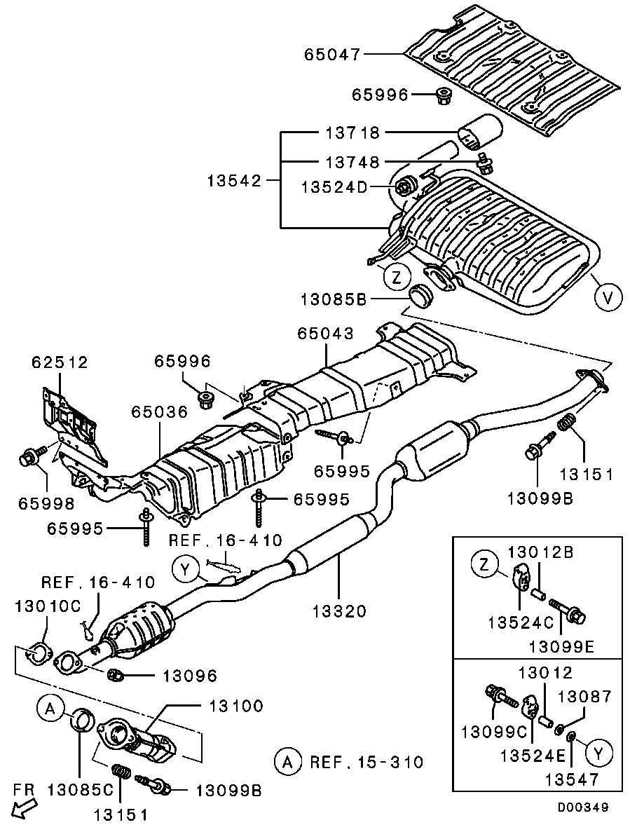 Mitsubishi 1570A842 - Труба вихлопного газу avtolavka.club