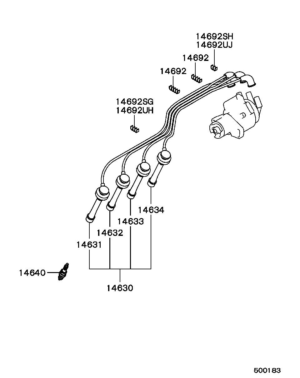 Mitsubishi MS 851 358 - Свічка запалювання avtolavka.club