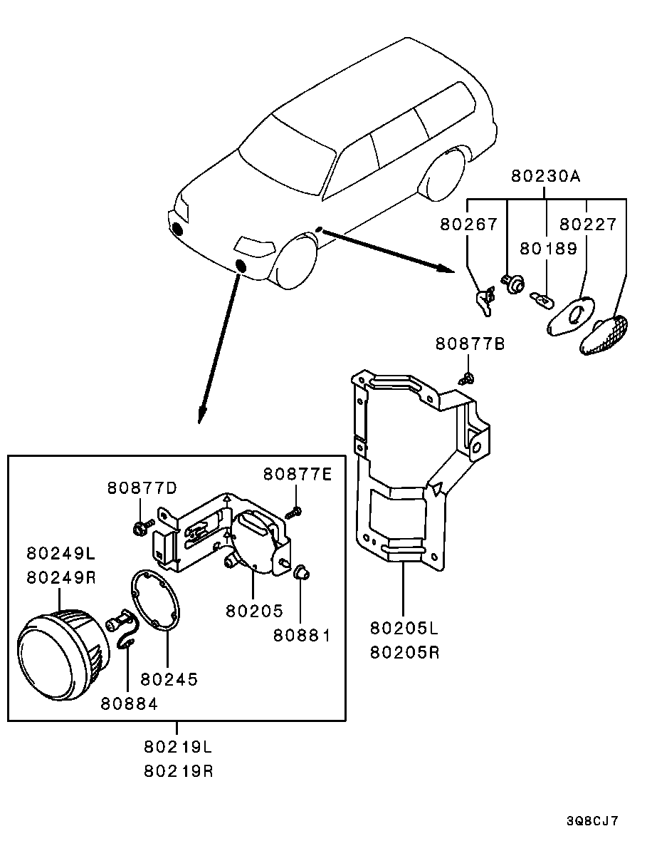 Mitsubishi MS820964 - Лампа розжарювання, фара з авт. системою стабілізації avtolavka.club