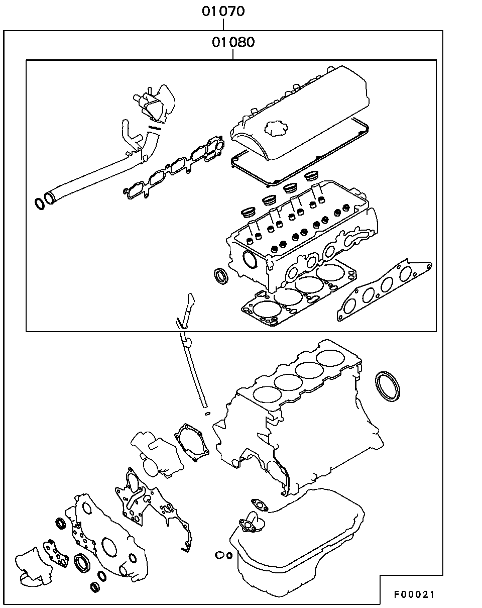 Mitsubishi MD979393 - Комплект прокладок, головка циліндра avtolavka.club