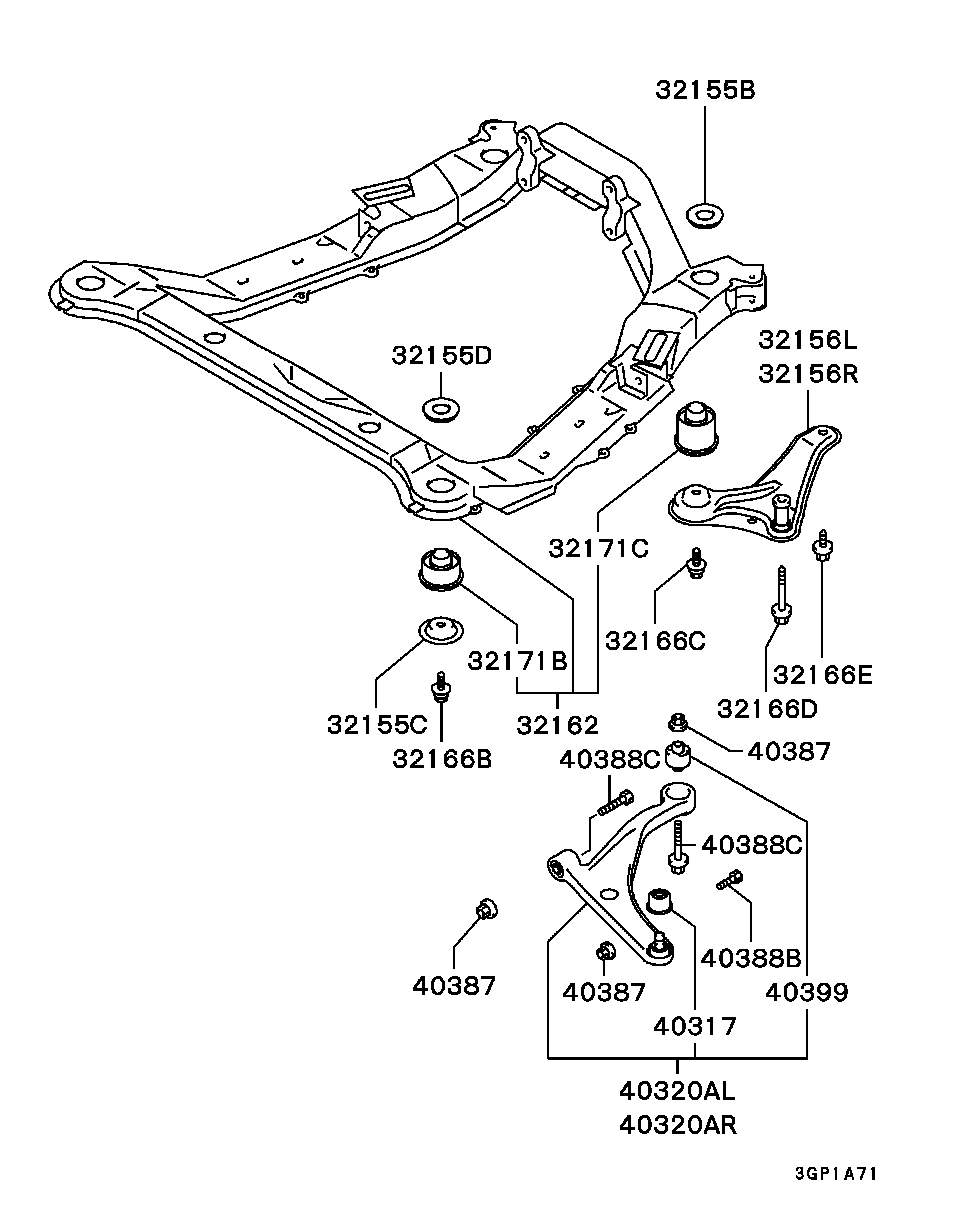 Honda MR316054 - Втулка, листова ресора avtolavka.club