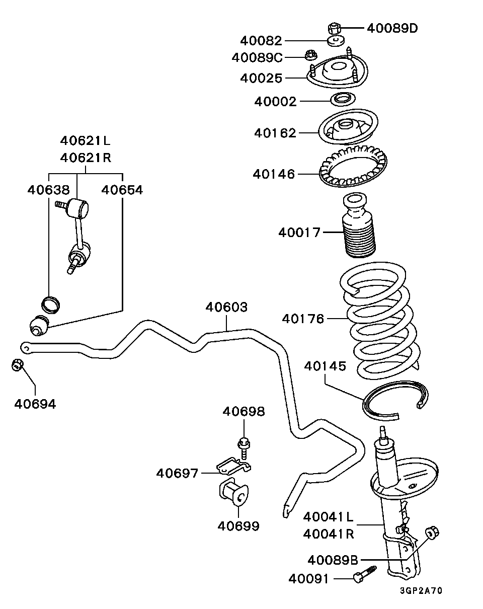 Mitsubishi MR316435 - Тяга / стійка, стабілізатор avtolavka.club