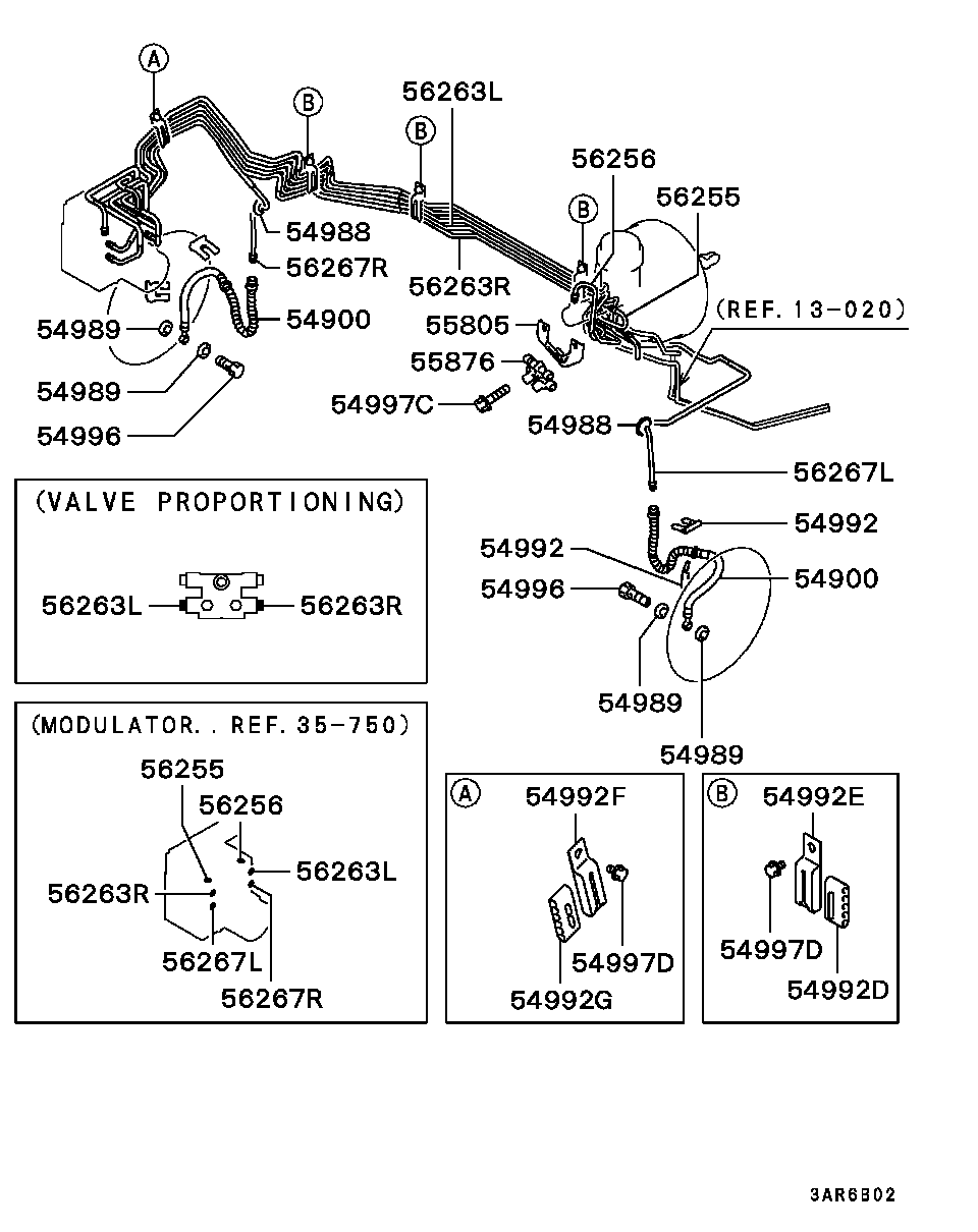 Mitsubishi MB950308 - Гальмівний шланг avtolavka.club