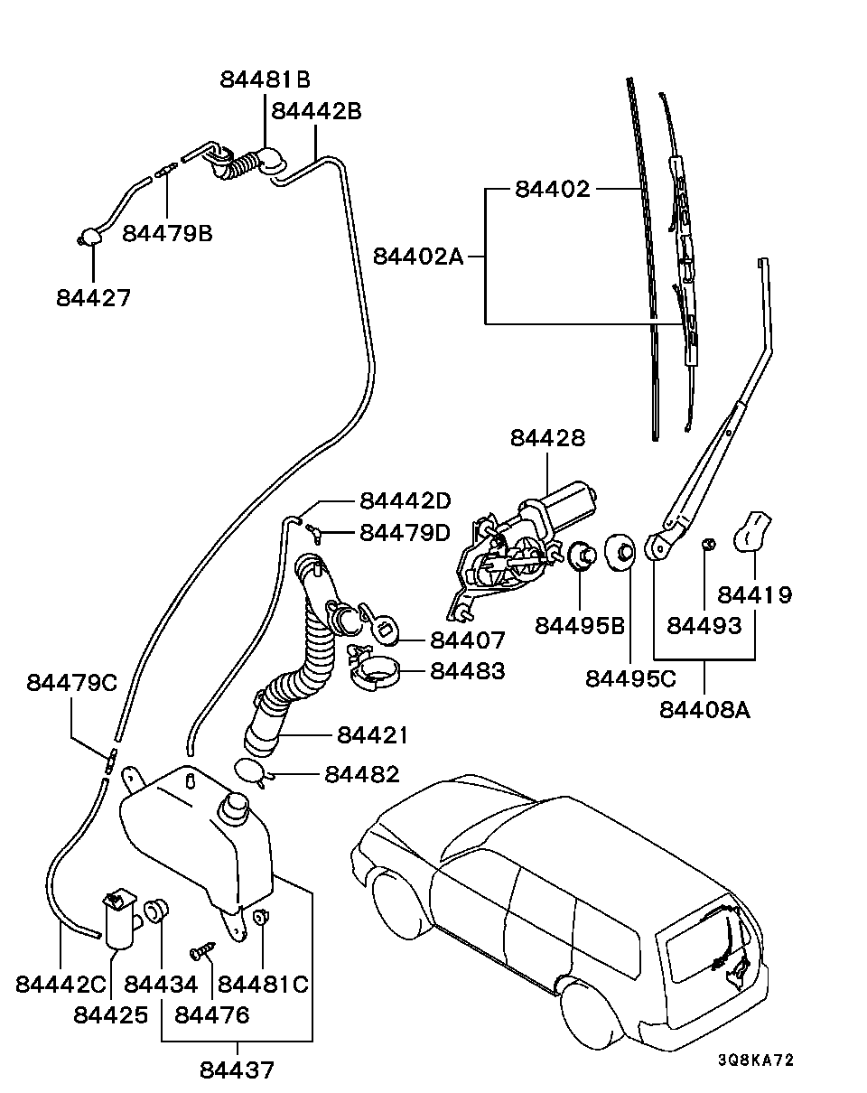 Mitsubishi MR441685 - Щітка склоочисника avtolavka.club