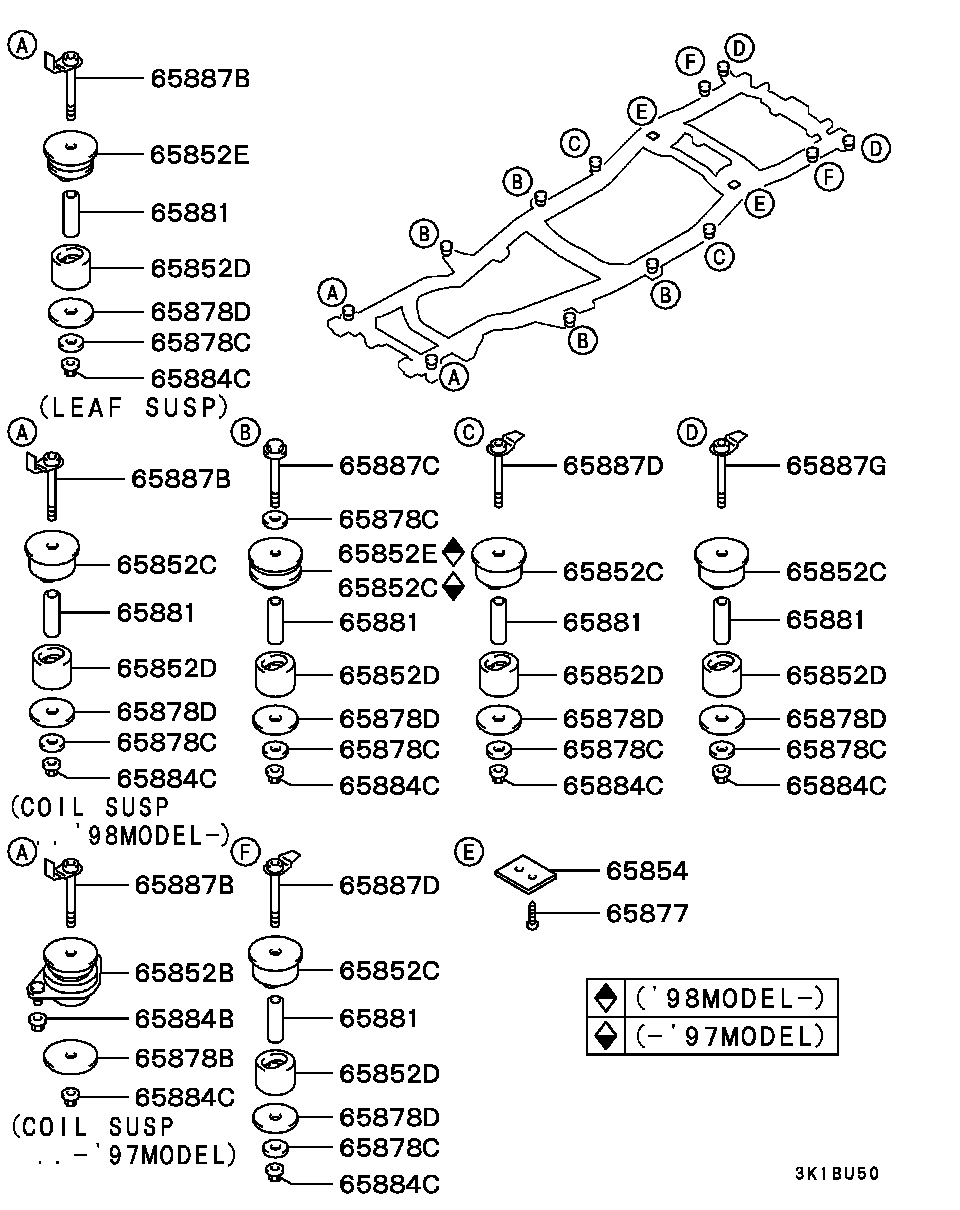 Mitsubishi MB675984 - Втулка, балка мосту avtolavka.club