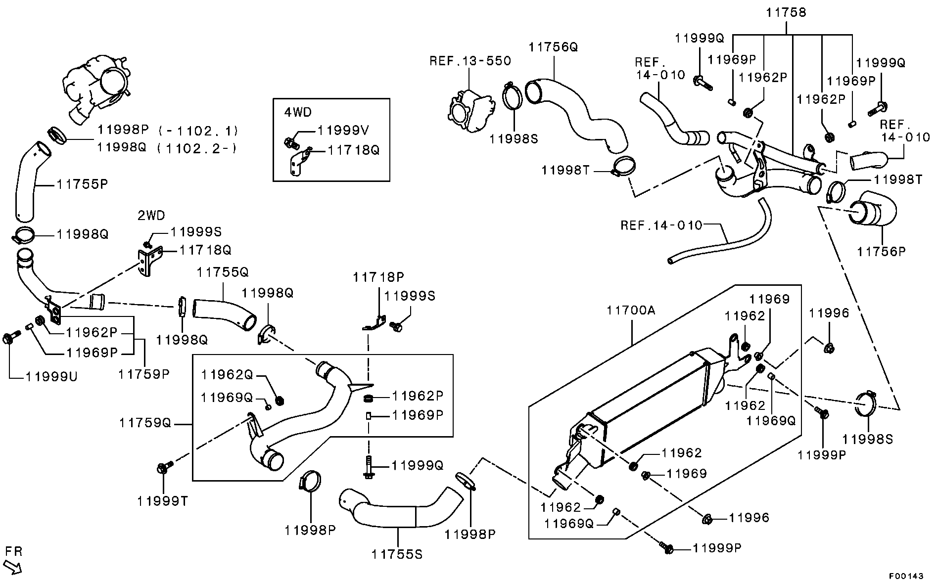 Mitsubishi 1505A537 - Трубка нагнітається повітря avtolavka.club