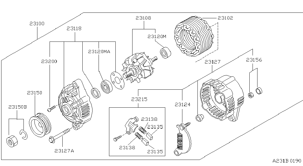 NISSAN 23135-59E10 - Вугільна щітка, генератор avtolavka.club