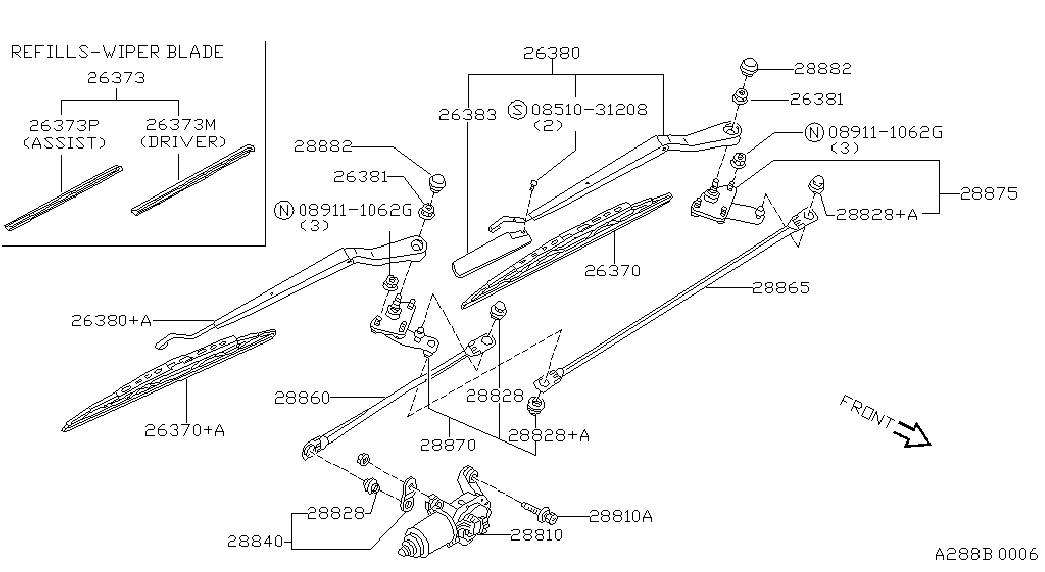 NISSAN 28890-34E00 - Щітка склоочисника avtolavka.club