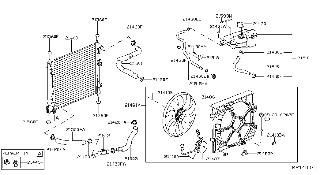 NISSAN 21430AX30A - Кришка, радіатор avtolavka.club