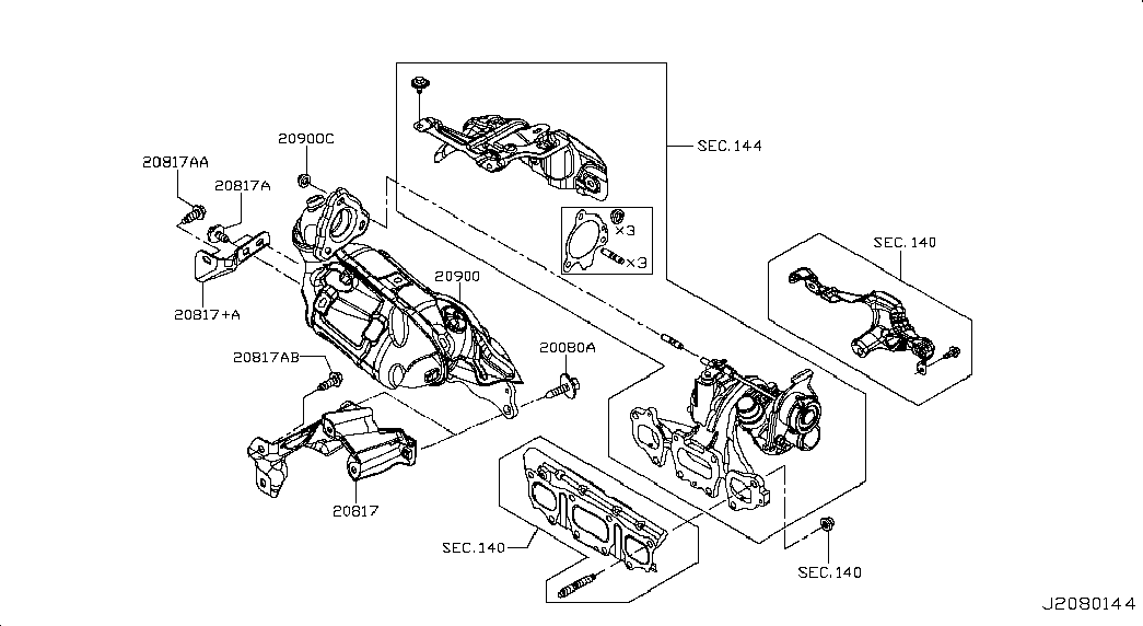 DACIA 20900-00Q2K - Каталізатор avtolavka.club